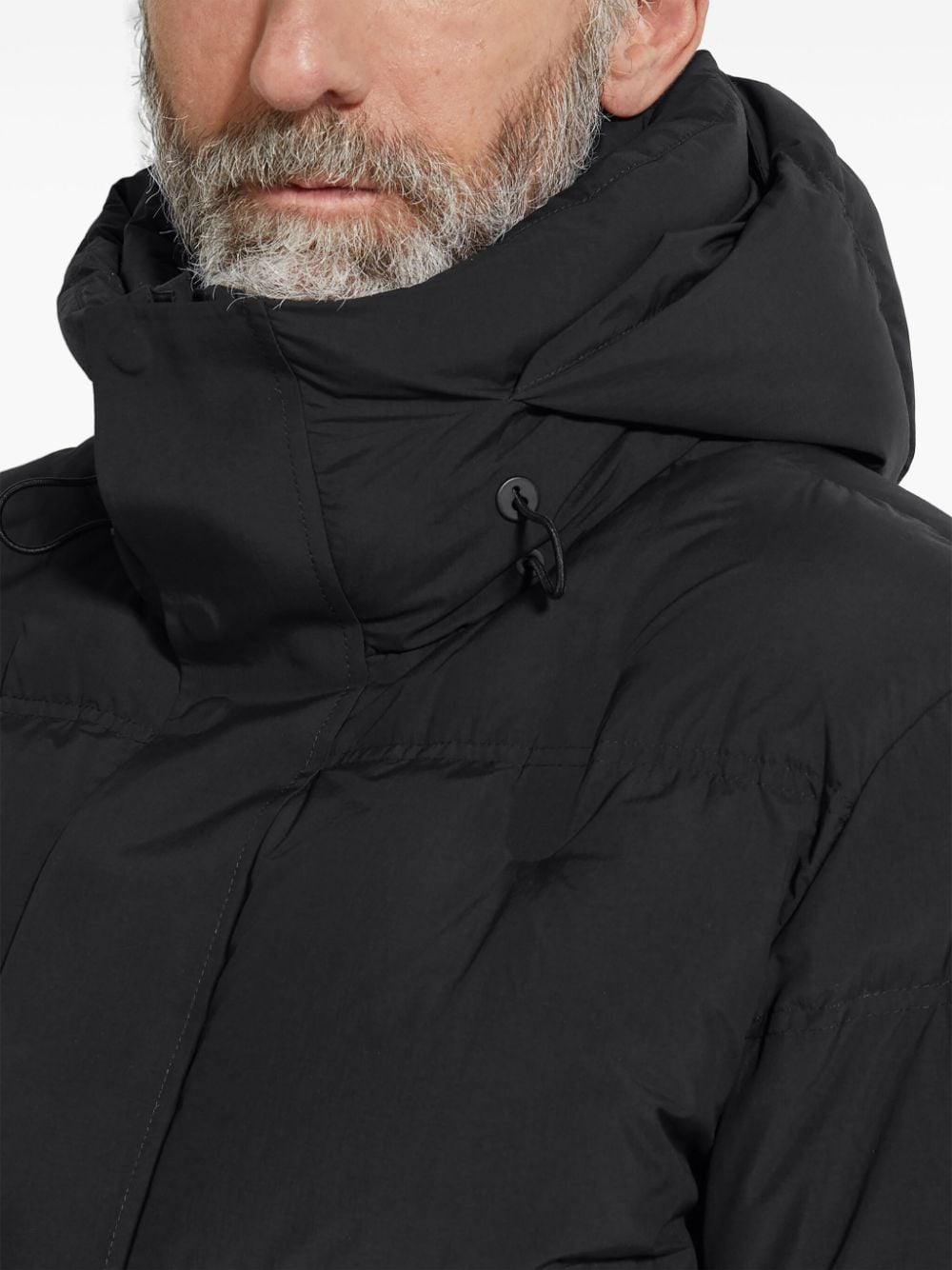 Shop Zegna Hooded Padded Jacket In Black