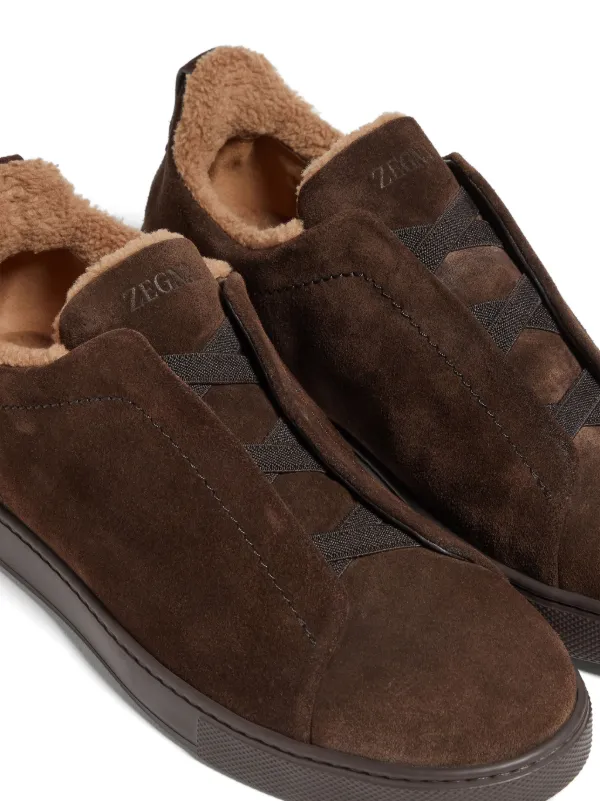 Zegna Triple Stitch Sneakers | Brown | FARFETCH