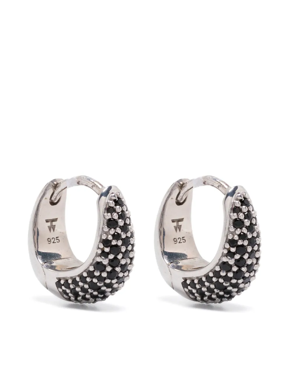 Tom Wood Ice Huggies Pave earrings - Silver
