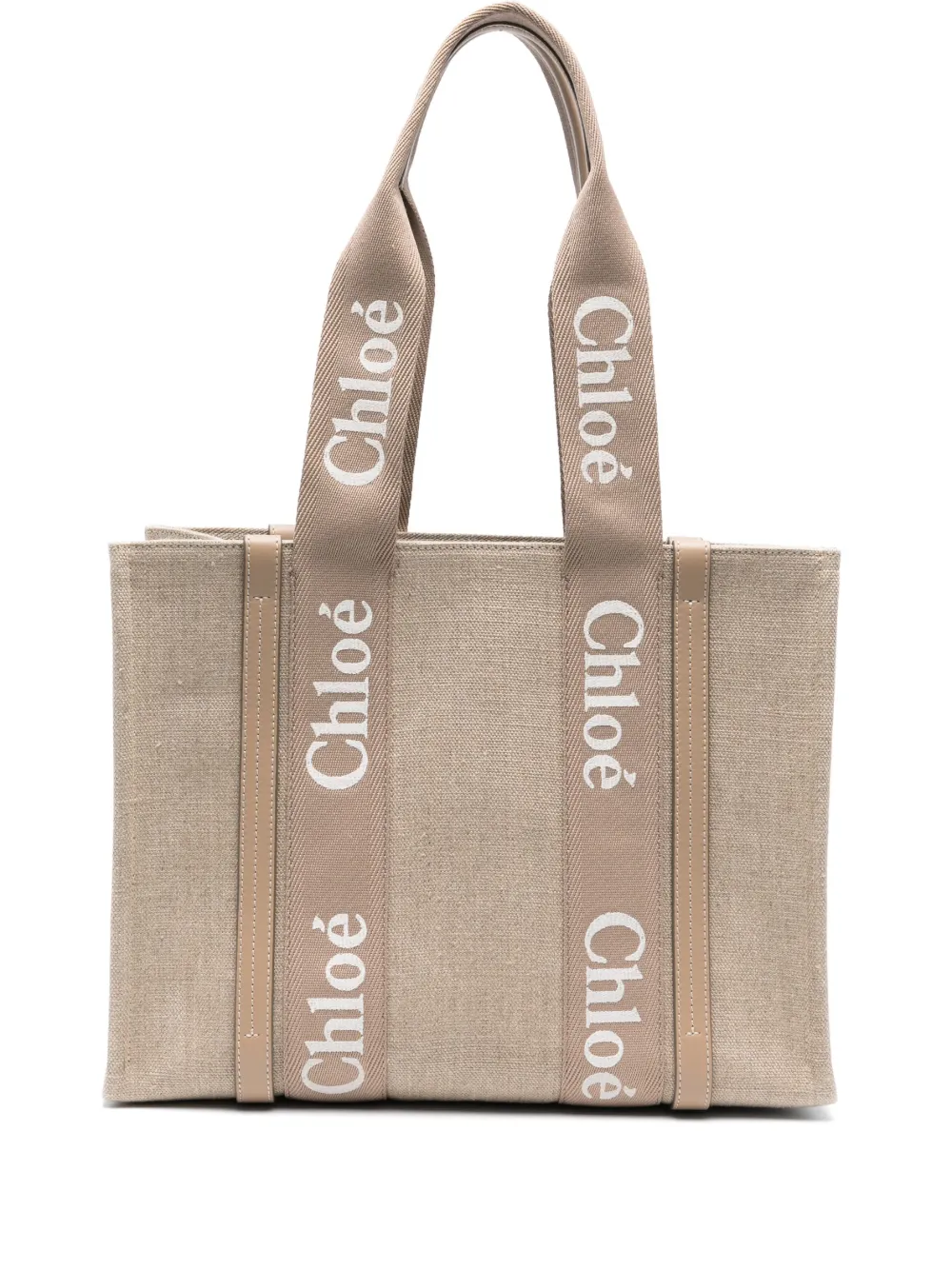 Chloé medium Woody tote bag | Neutrals | Image 1