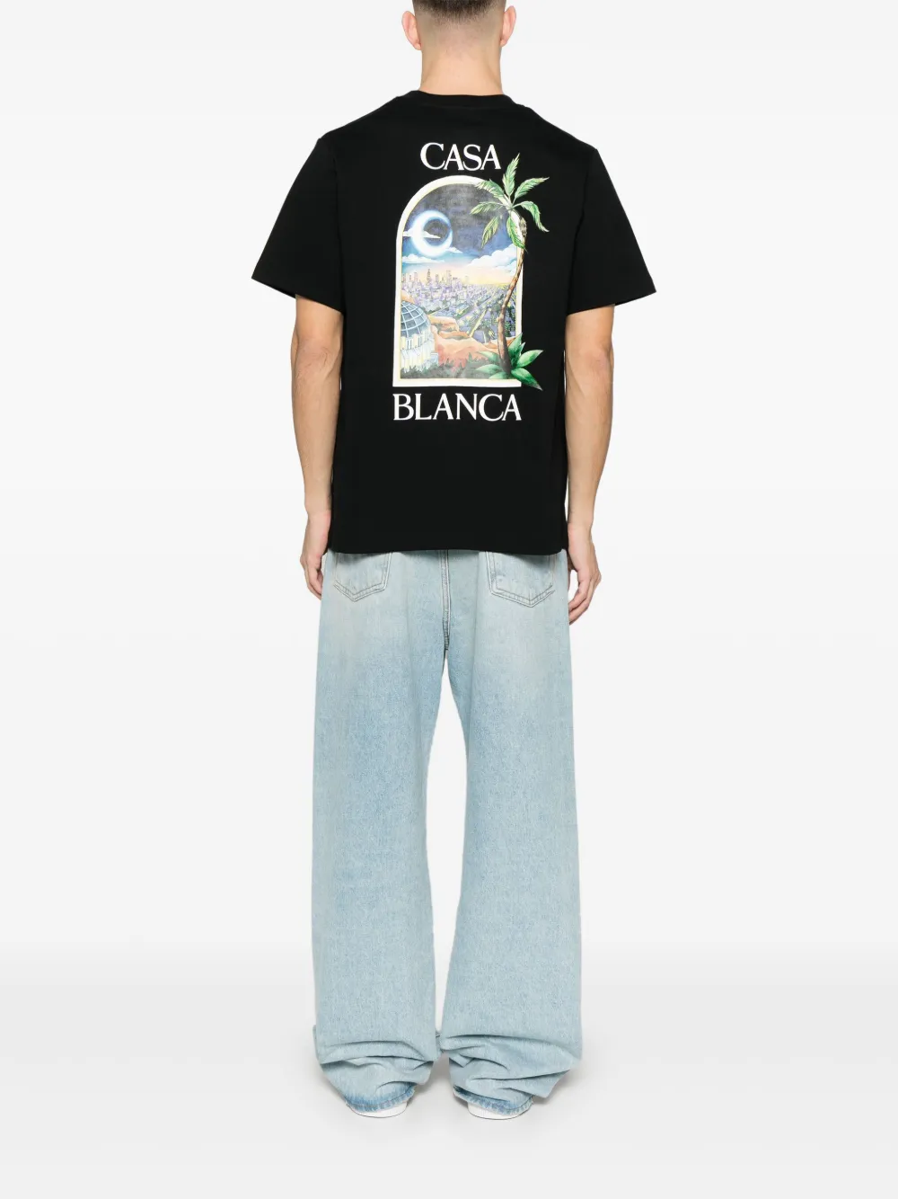 Casablanca La Night T-shirt - Zwart