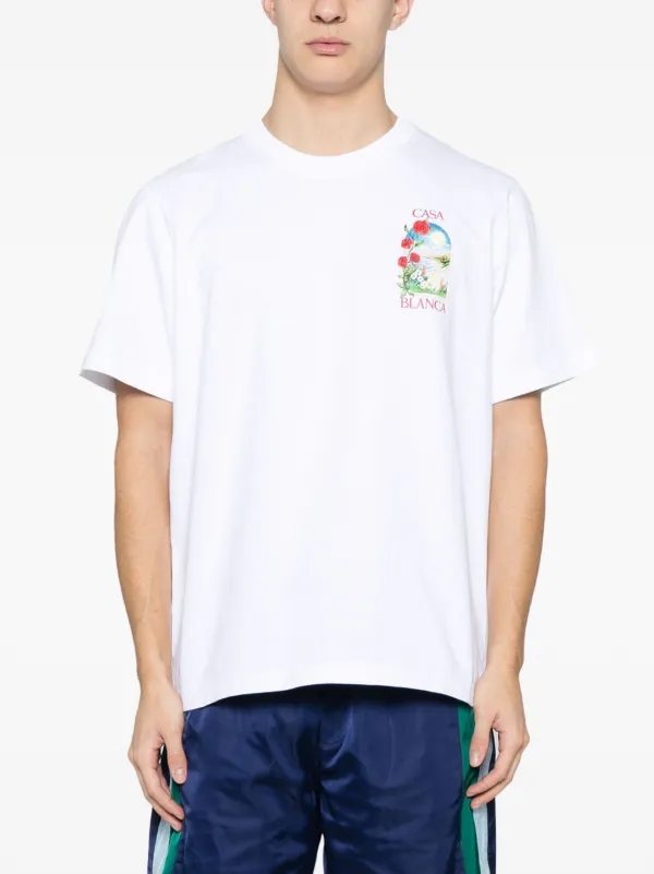 [CASABLANCA]ラ・デイズTシャツ Casablanca La Days T-shirt | White | FARFETCH