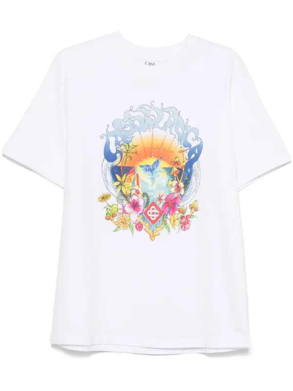 【関税込み】Casablanca ホワイト Surf Trip Tシャツ 24505082_57753620_600.jpg