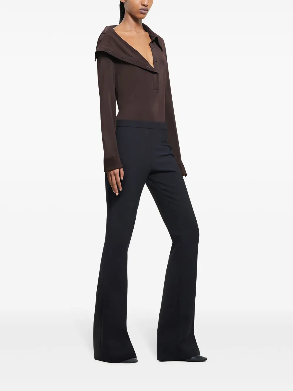 Courrèges Oblique Polo Shirt In 褐色