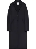 Courrèges double-face wool cocoon coat - Black