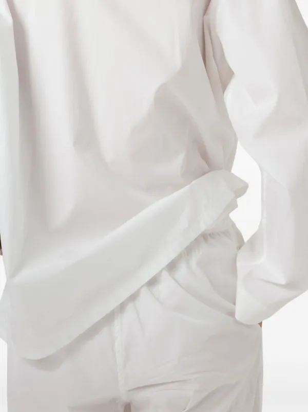 パンツ MIU MIU White Poplin Pyjama Pant Miu Miu Straight Leg Poplin Pajama Pants - Bergdorf Goodman