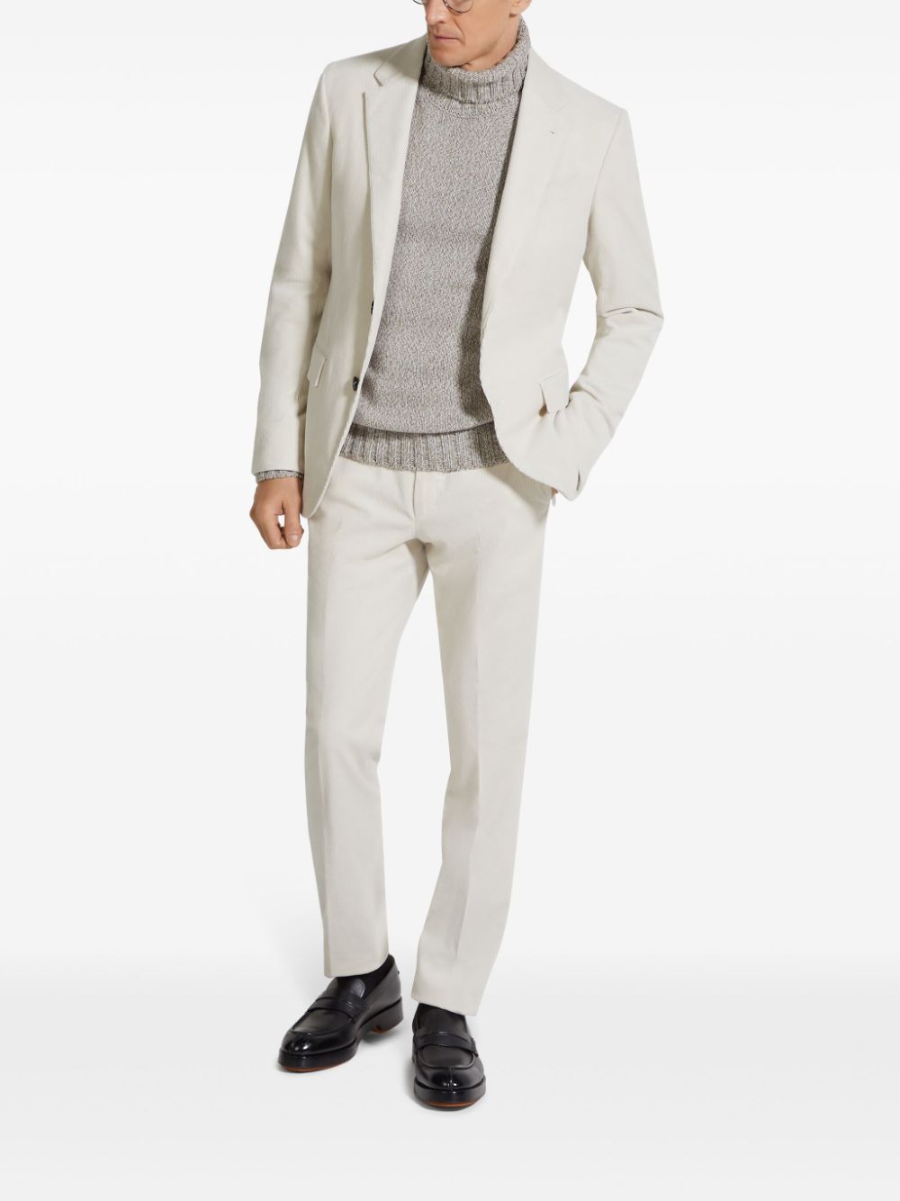 Zegna slim cut trousers - Neutrals