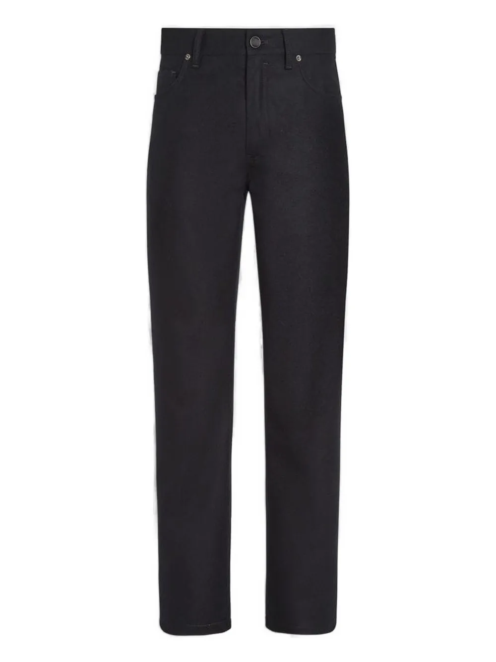 Zegna logo-patch denim jeans | Black | Image 1