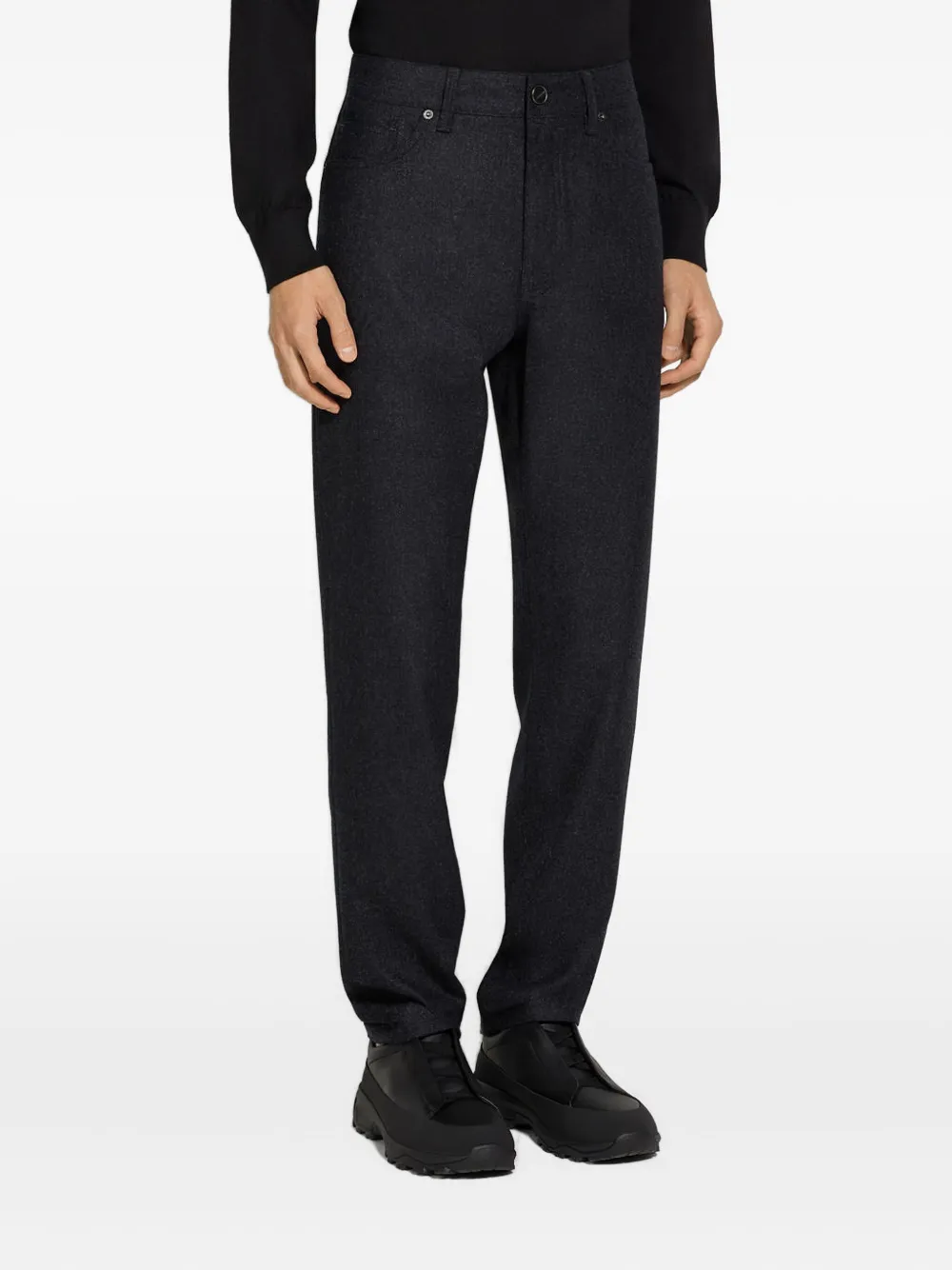 Zegna logo-patch denim jeans | Regular & Straight-Leg Jeans | Image 2