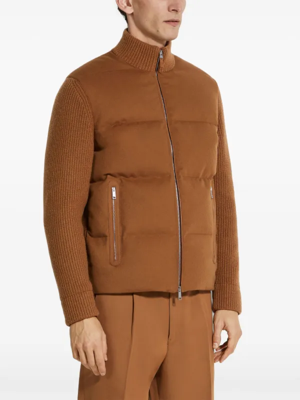 Zegna Oasi Cashmere Padded Jacket | Brown | FARFETCH