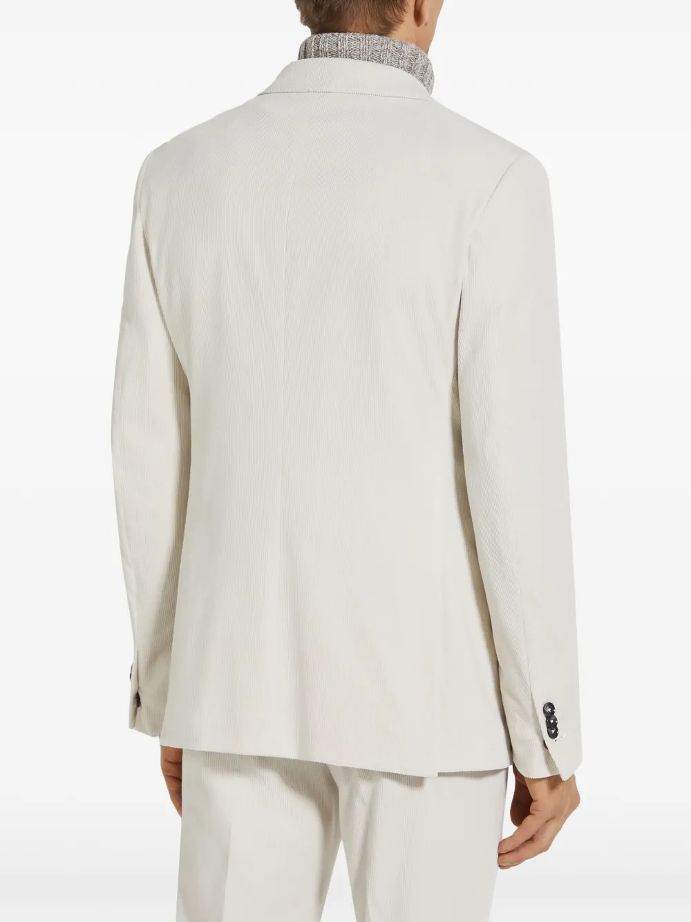 Zegna Off White Cashco Jacket In White