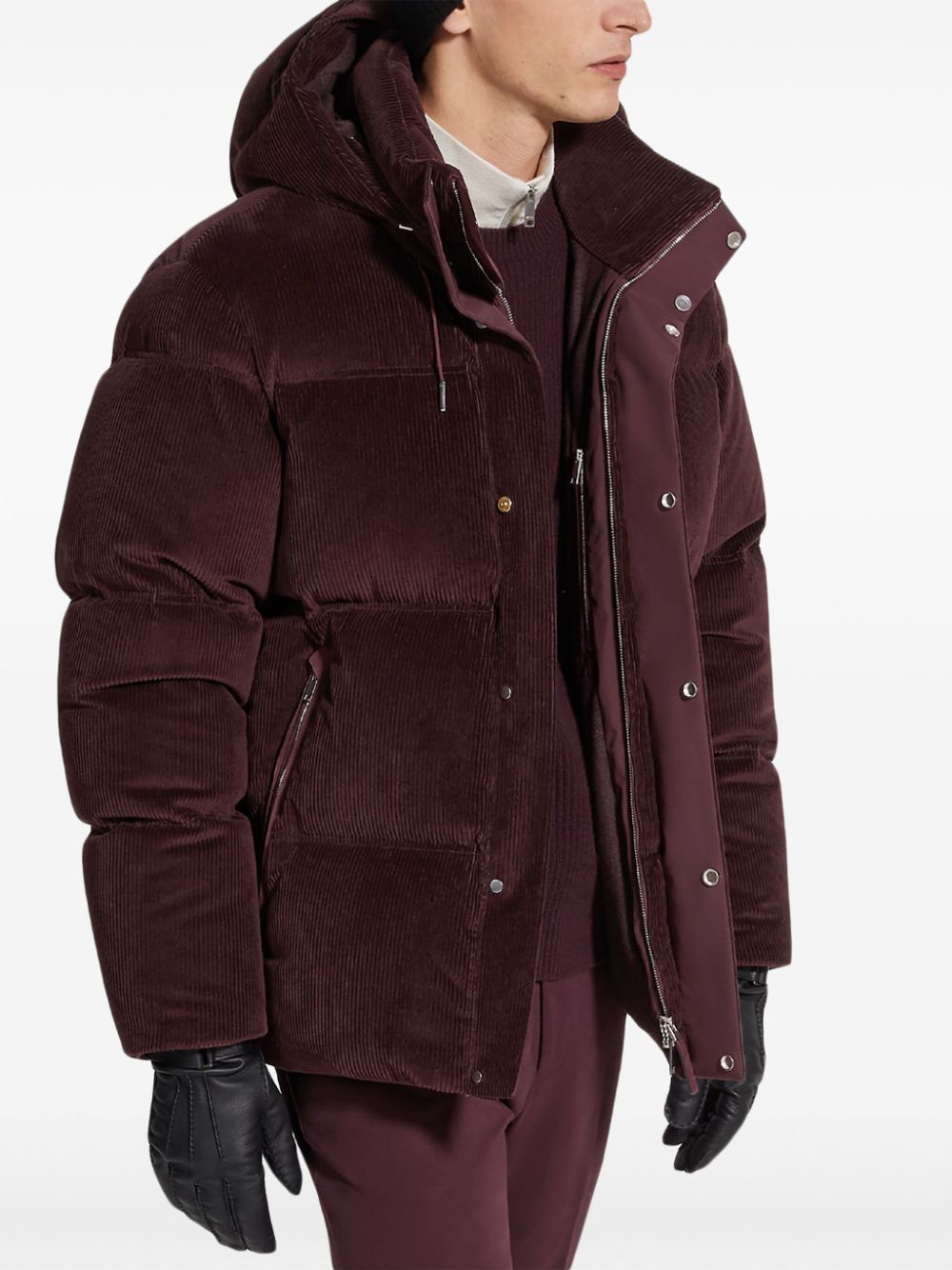 Zegna Cashco padded jacket - Purple