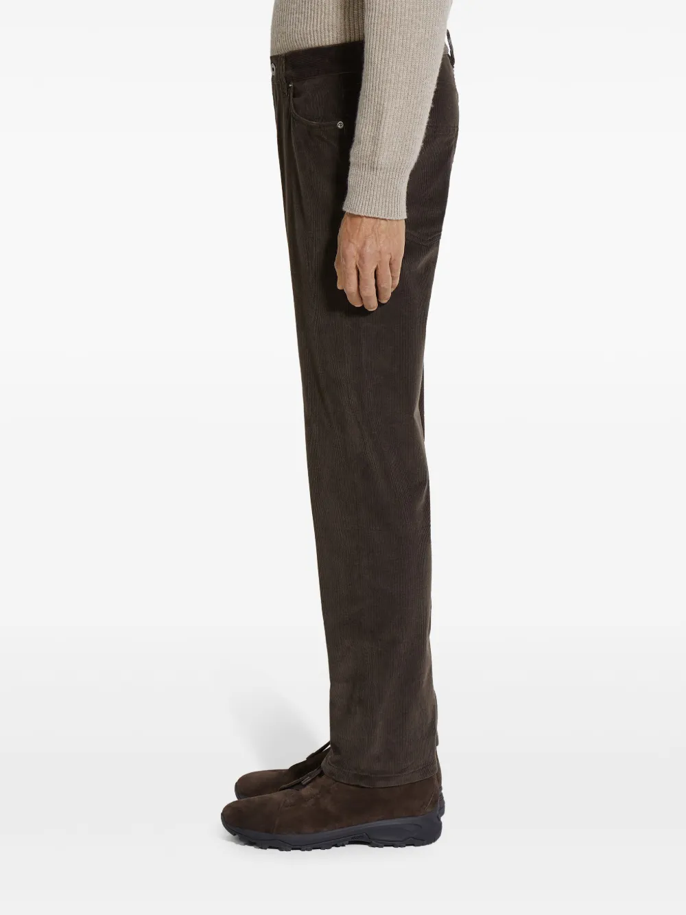 Zegna Roccia broek met toelopende pijpen Bruin