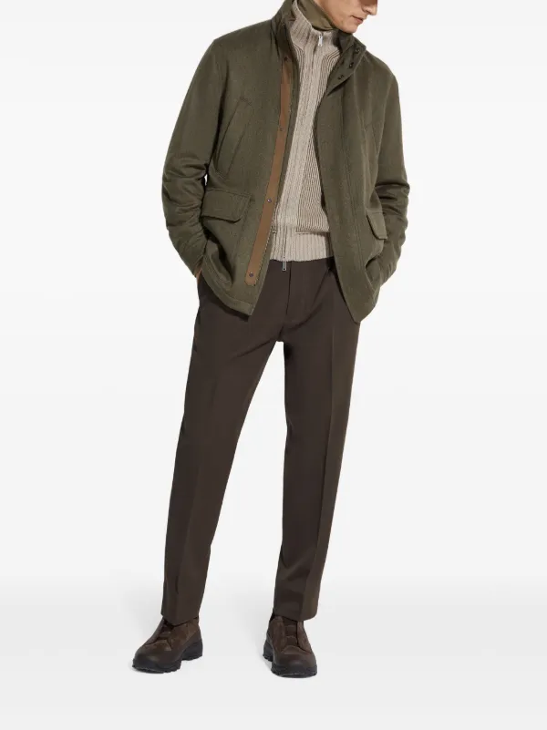 Zegna プリーツ パンツ | ブラウン | FARFETCH JP