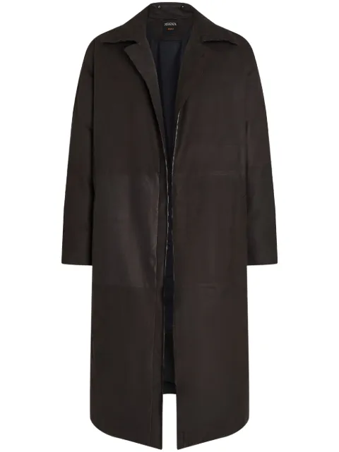 Zegna leather coat
