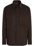 Zegna long-sleeved shirt - Brown