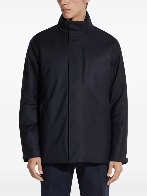 Zegna Cashmere Field Jacket Blue FARFETCH PT