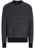 Zegna two-tone jumper - Blue