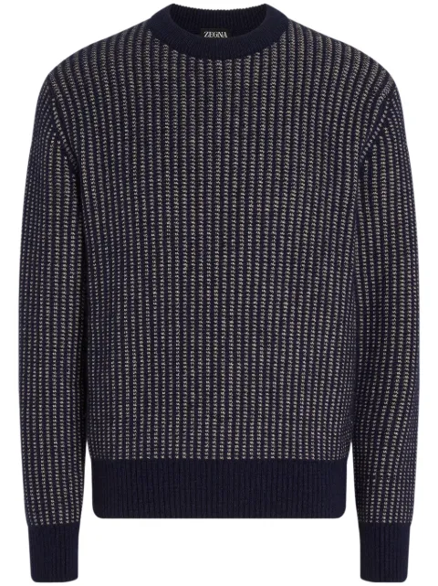 Zegna suéter con diseño de dos tonos