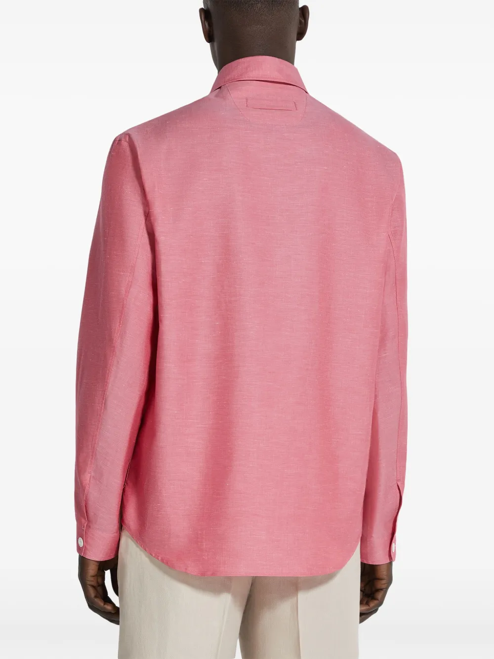 Zegna Crossover Polo Shirt In Pink