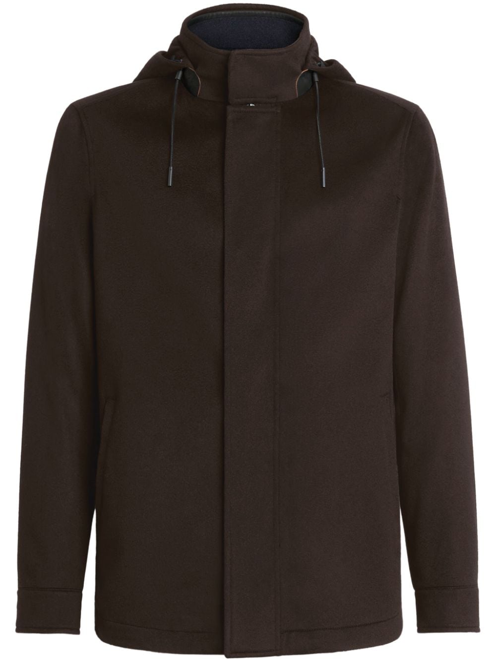 Shop Zegna Elements Cima Jacket In Brown