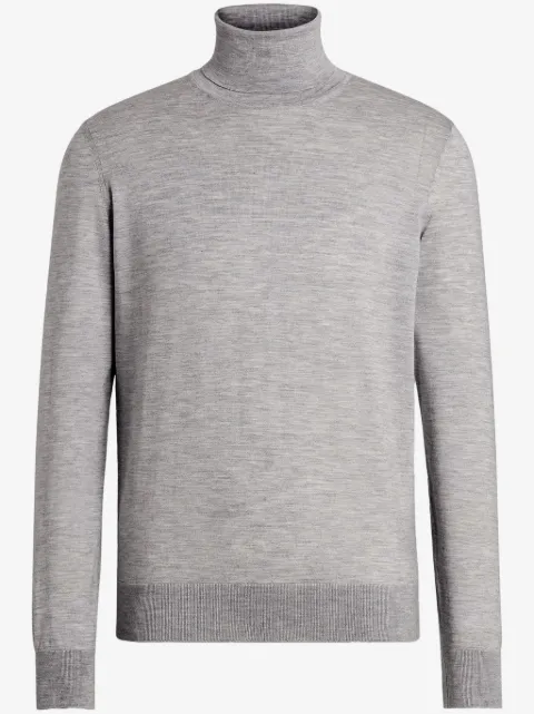 Zegna suéter Cashseta con cuello vuelto