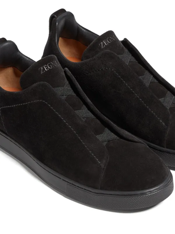 【関税込み】ZEGNA ブラック レザー Triple Stitch スニーカー 24505764_54622867_600.jpg