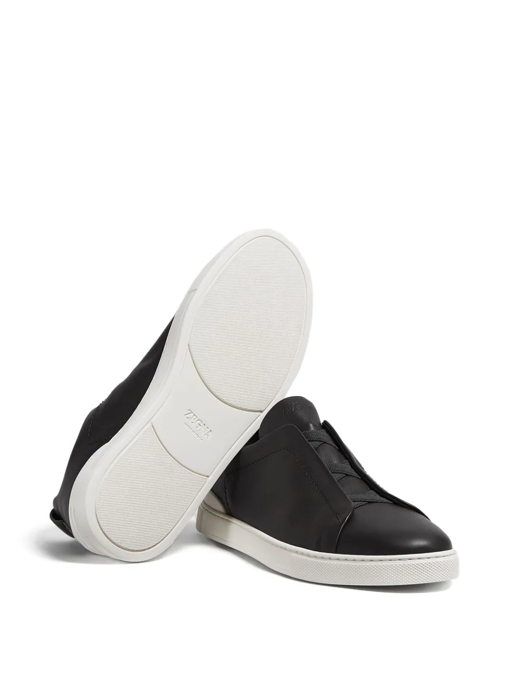 Zegna Triple Stitch™ leather sneakers Black