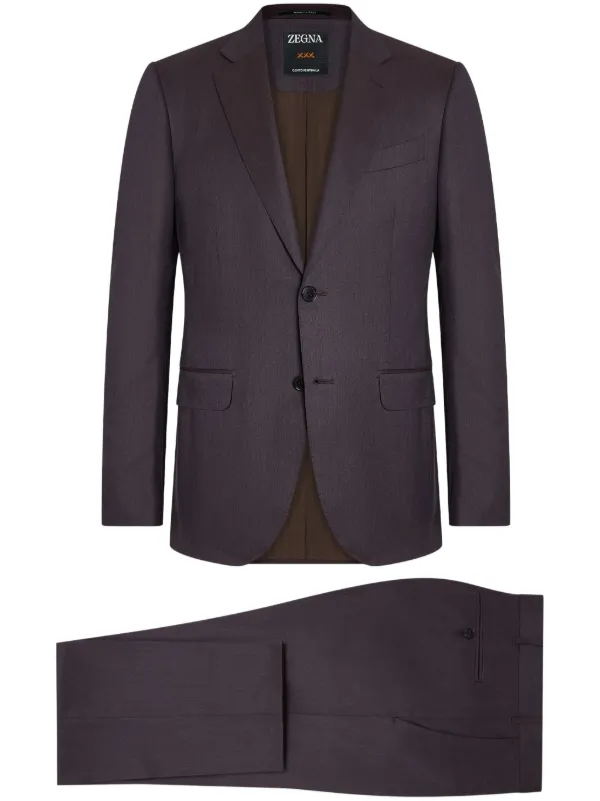 Zegna Centoventimila Wool Suit | Purple | FARFETCH