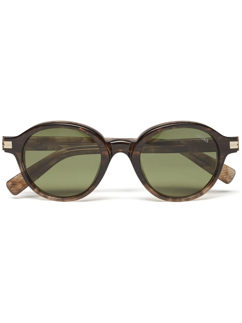 Zegna oval-frame sunglasses | Brown | Image 1