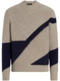 Zegna two-tone jumper - Neutrals
