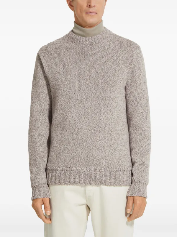 ZEGNA ゼニア　OASI CASHMERE オアジ　カシミヤ　ニット Black Oasi Cashmere Crewneck SS25 22884975 | Zegna US