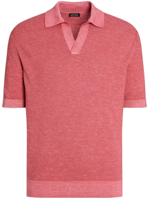 Zegna mélange polo shirt
