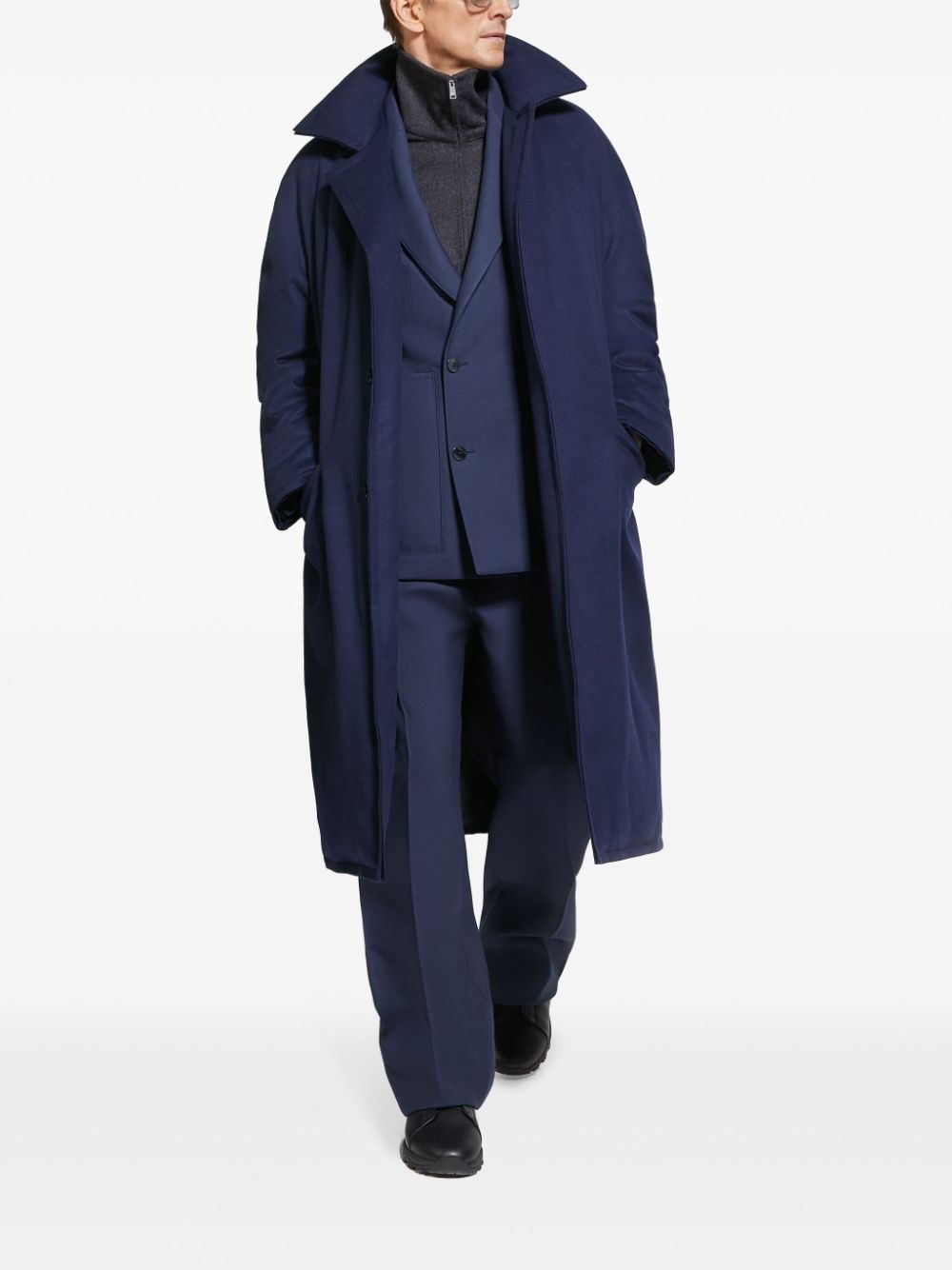 Shop Zegna Wool Trousers In Blue