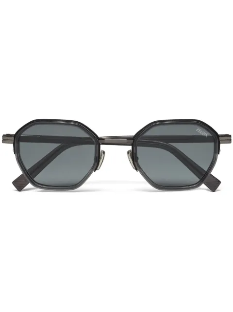 Zegna hexagon-frame sunglasses