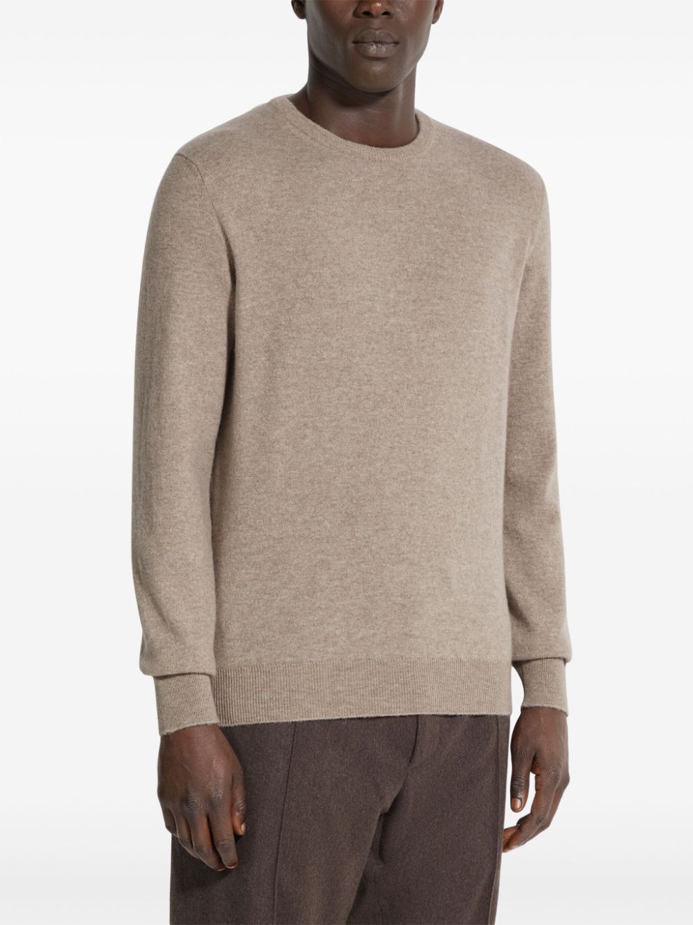 Shop Zegna Oasi Cashmere Jumper In Neutrals