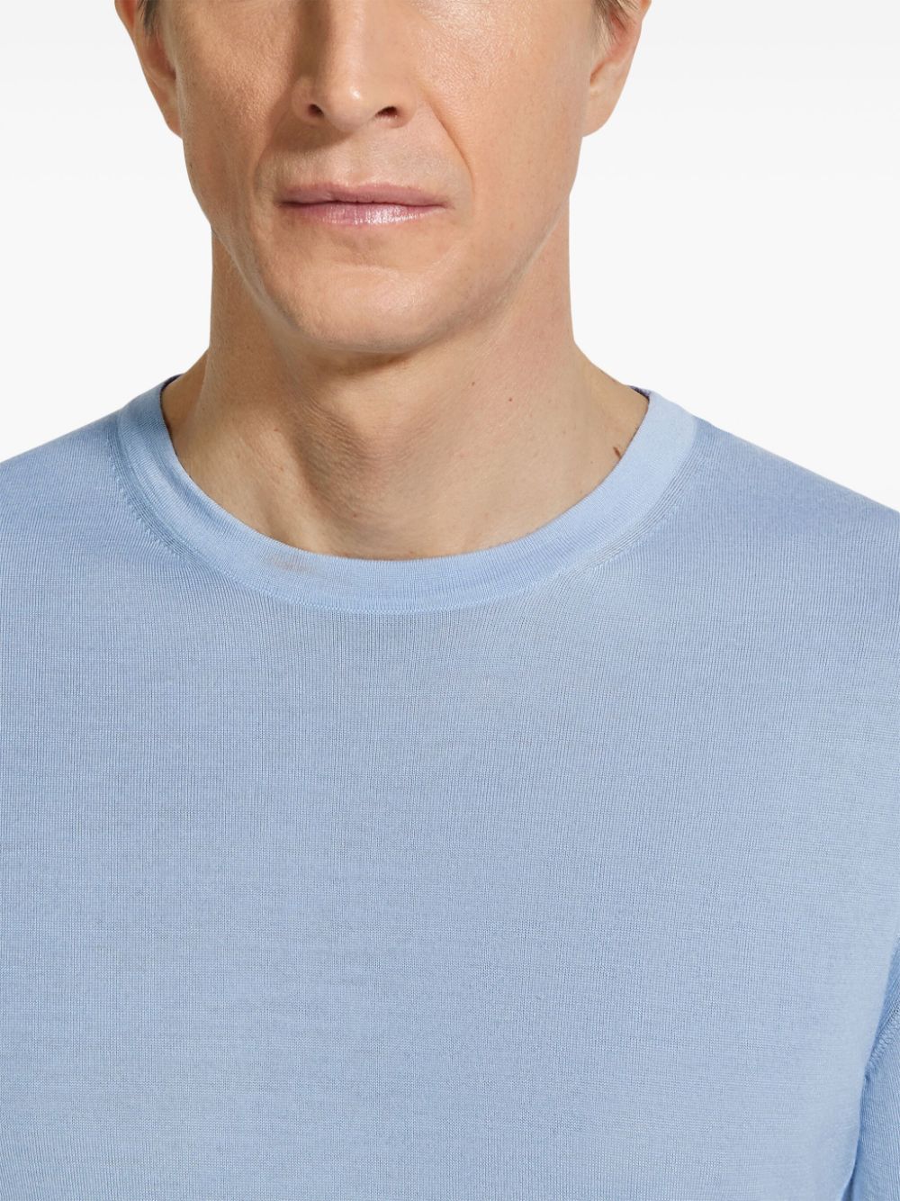 Shop Zegna Crew-neck Sweater In Blue