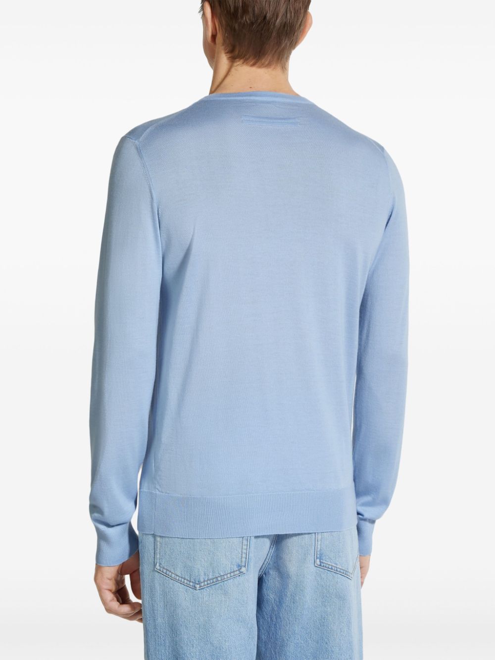 Shop Zegna Crew-neck Sweater In Blue