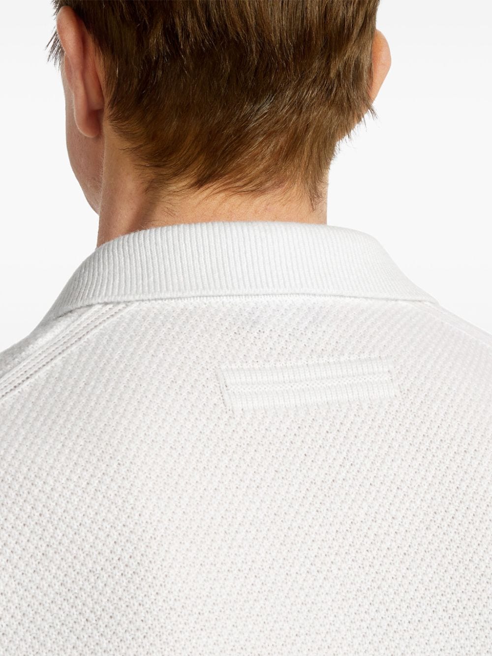 Shop Zegna Oasi Cashmere Polo Shirt In White