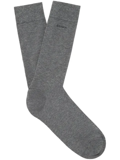 Zegna logo-intarsia socks