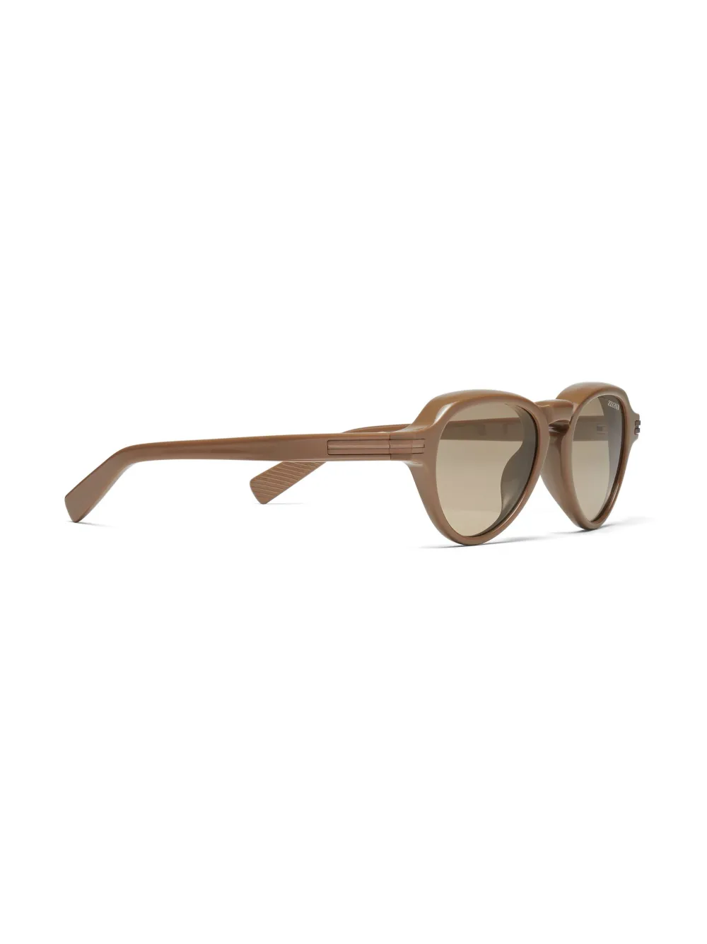 Zegna Pilot-frame Sunglasses In Brown