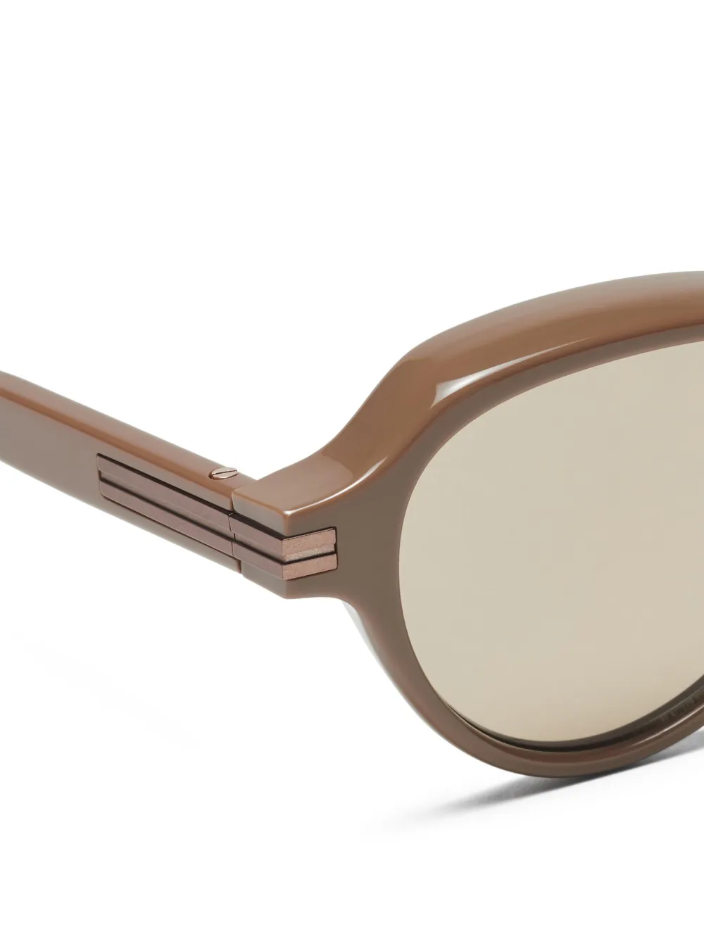 Zegna Pilot-frame Sunglasses In Brown