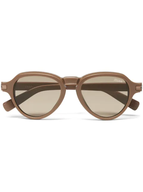 Zegna lentes de sol estilo piloto
