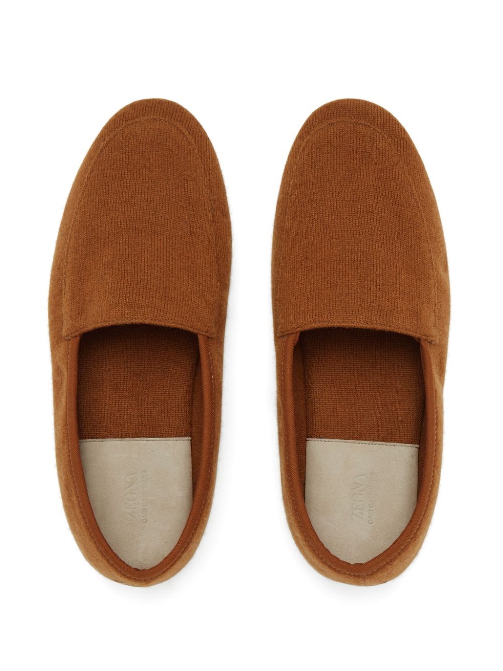 Zegna cashhmere slippers Brown