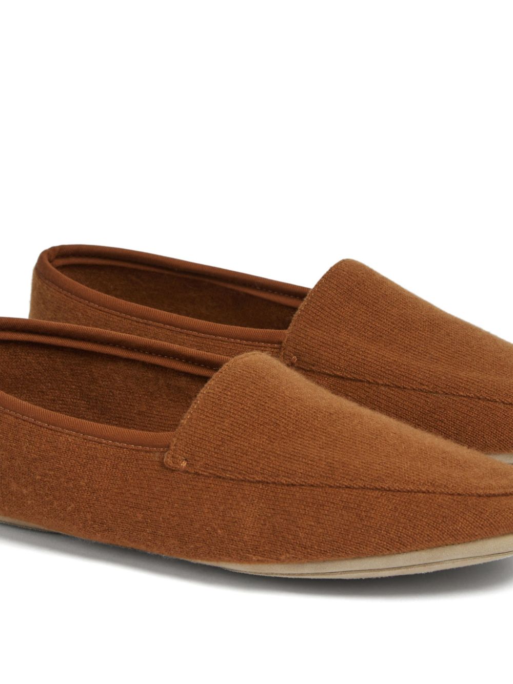 Zegna cashhmere slippers Brown