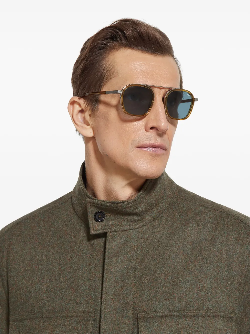 Zegna Orizzonte zonnebril Zilver