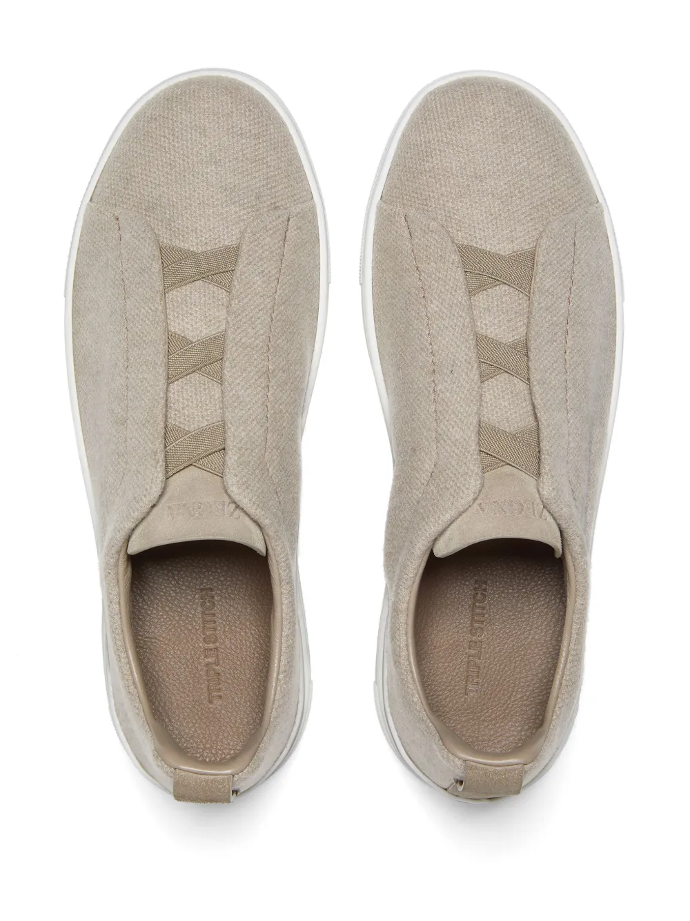 Zegna Triple Stitch sneakers Beige