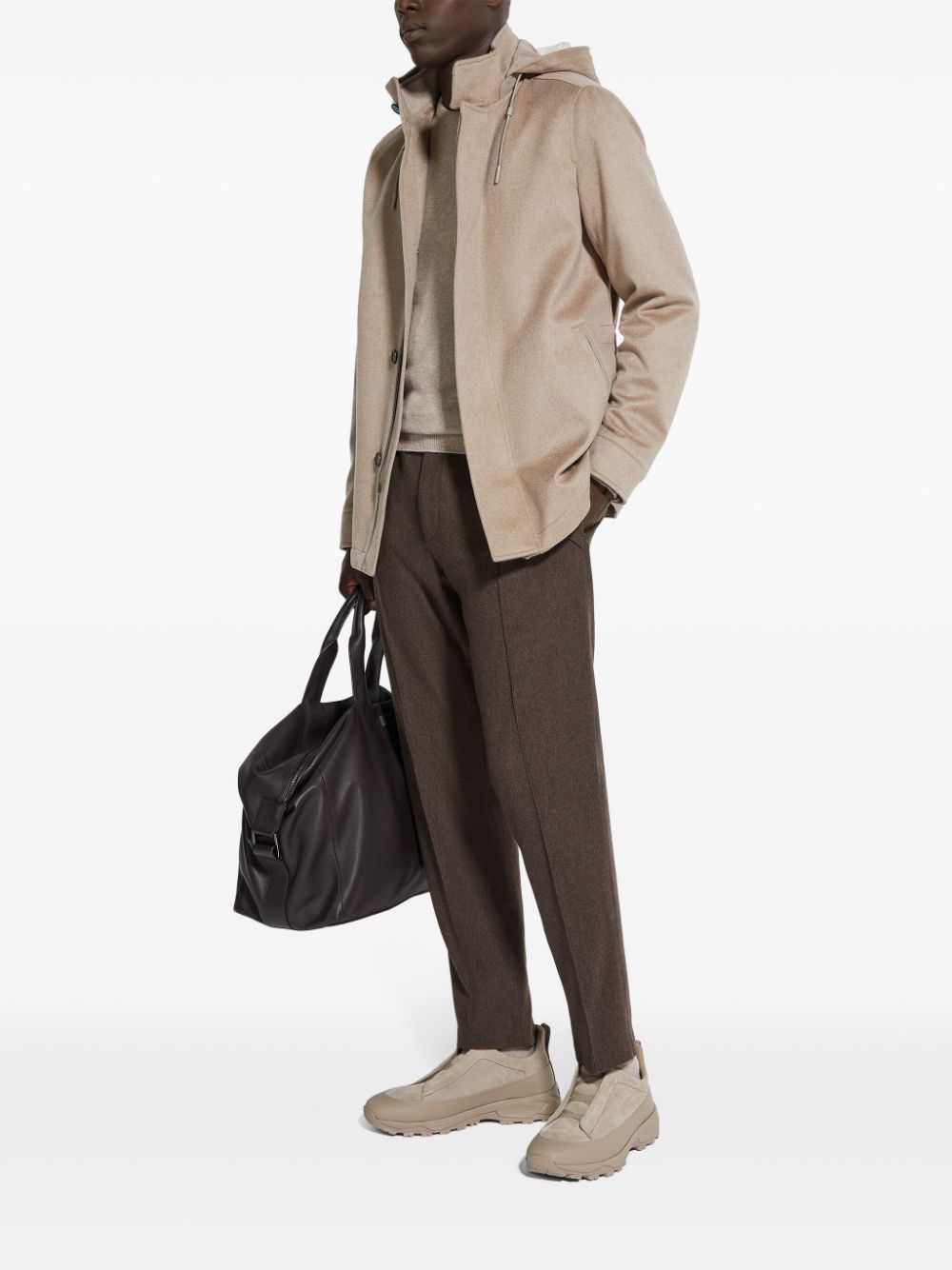 Zegna tapered track pants - Brown