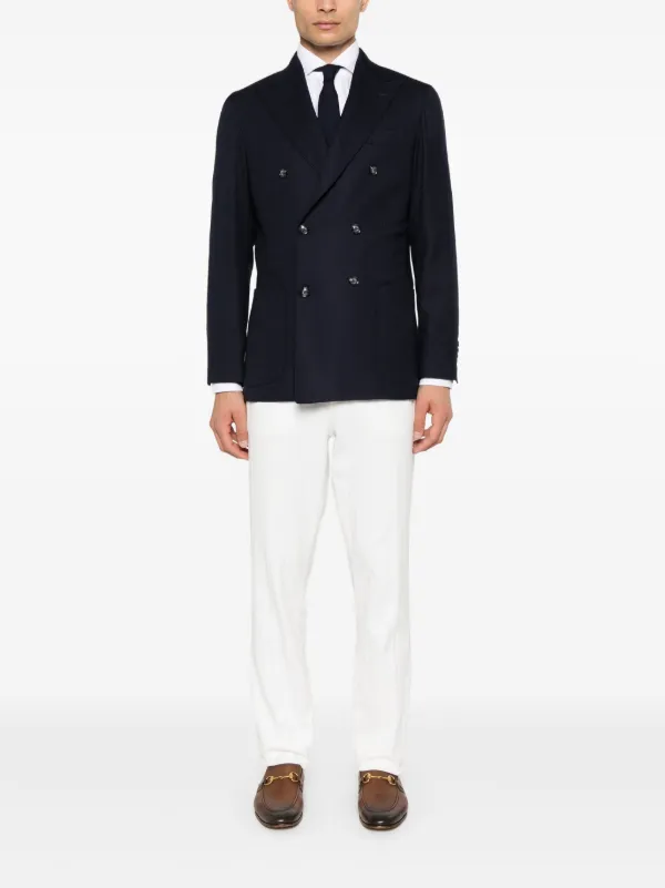 Barba double-breasted Jacket Blue FARFETCH IN