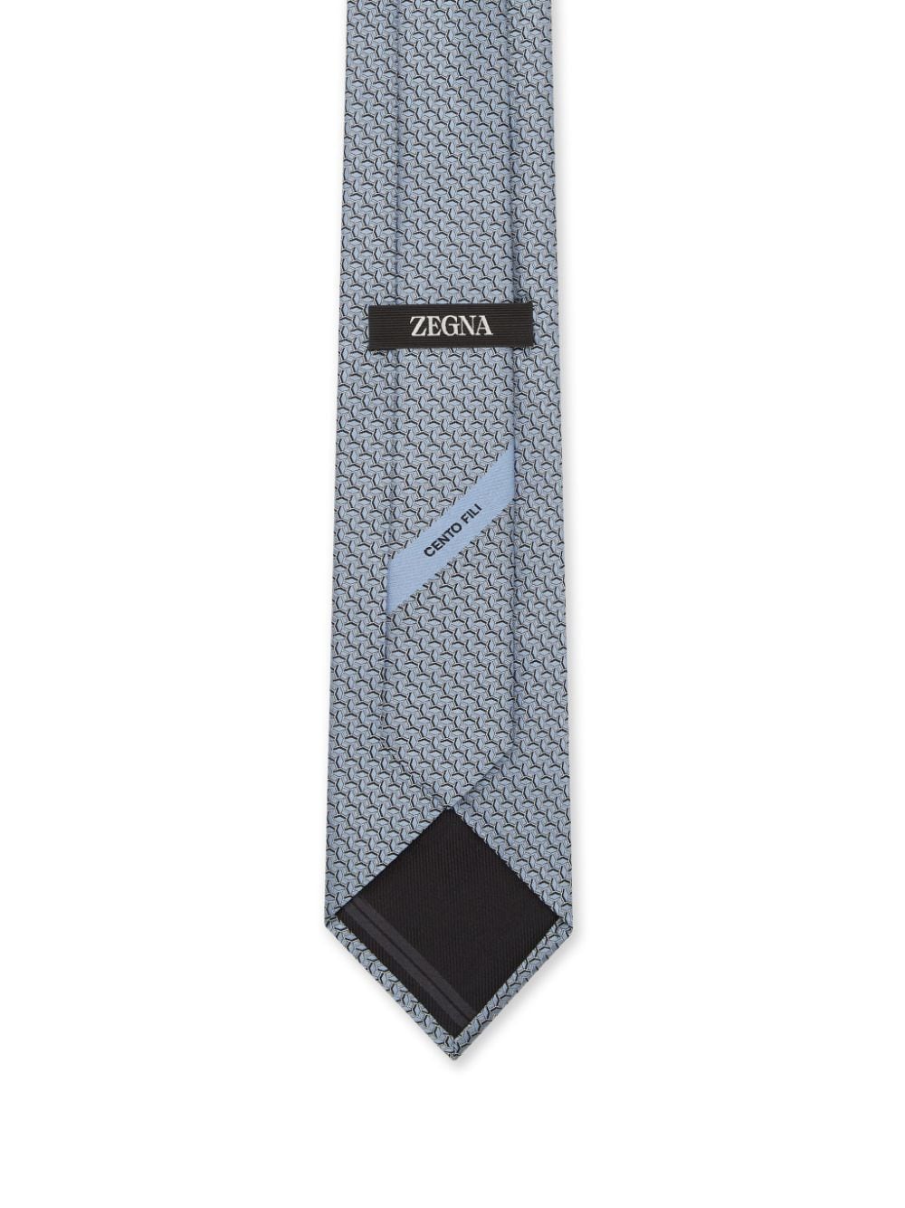 Zegna Cento Fili tie - Blauw